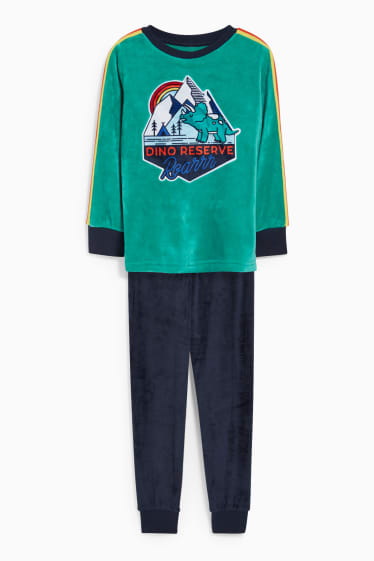 Kinder Jungen - Dino - Pyjama - 2 teilig - grün