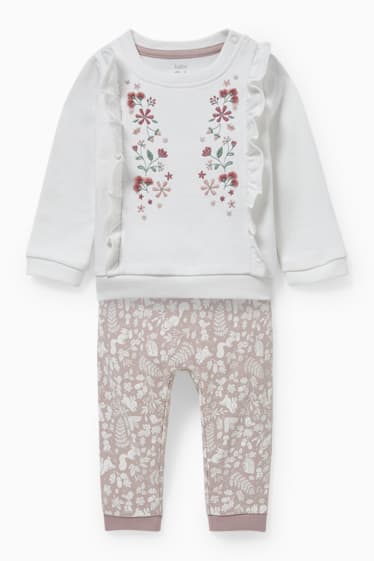 Babys - Baby-Outfit - 2 teilig - weiß