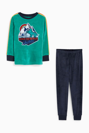 Kinder Jungen - Dino - Pyjama - 2 teilig - grün