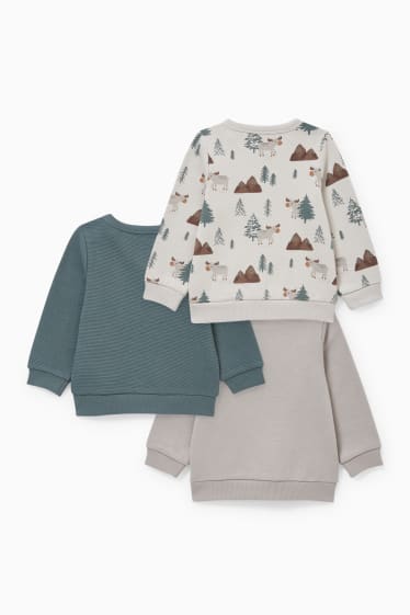 Babys - Set van 3 - baby-sweatshirt - grijs