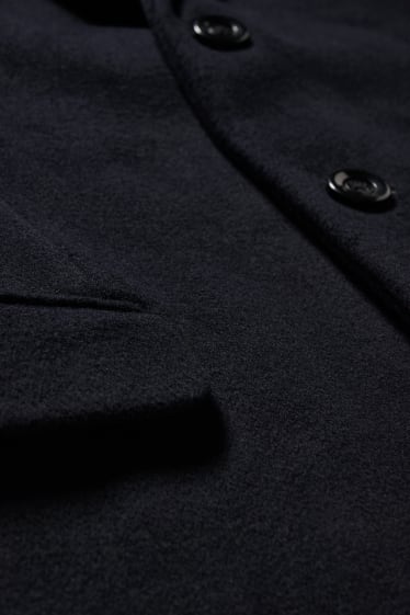 Men - Coat - wool blend - dark blue