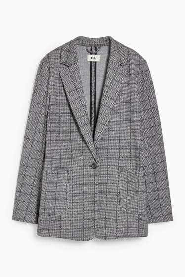 Donna - Blazer - relaxed fit - a quadretti - grigio / nero