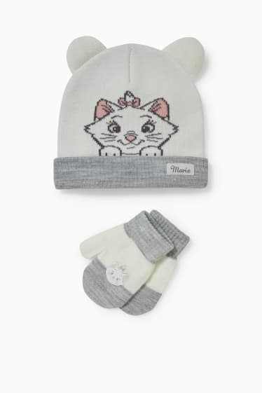 Babies - Aristocats - set - baby hat and mittens - 2 piece - white