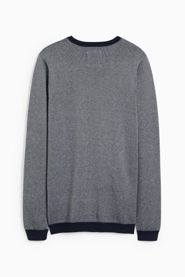 Men - CLOCKHOUSE - jumper - dark blue / creme white