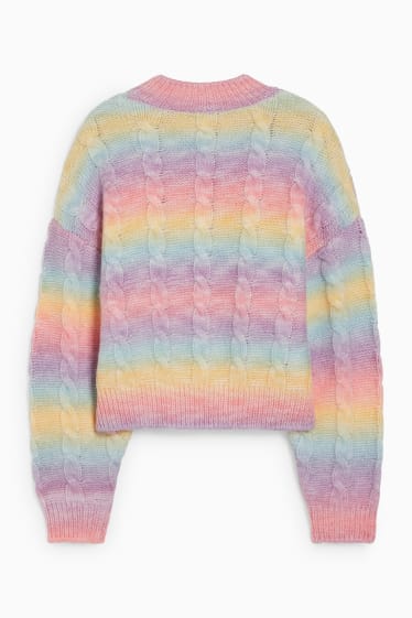 Femmes - CLOCKHOUSE - pull - motif tressé - coloré