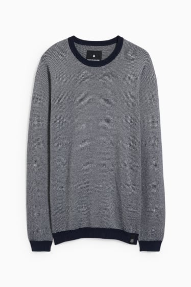 Men - CLOCKHOUSE - jumper - dark blue / creme white