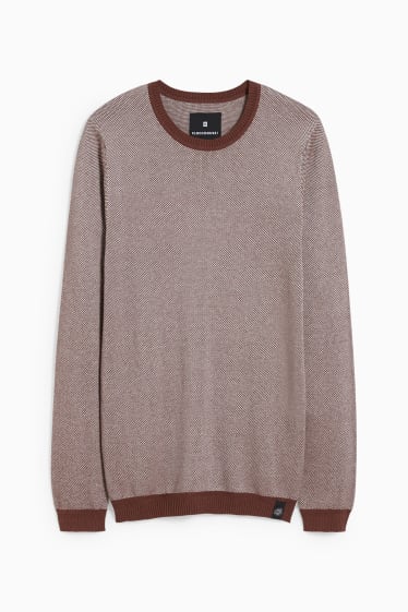 Men - CLOCKHOUSE - jumper - brown / cremewhite