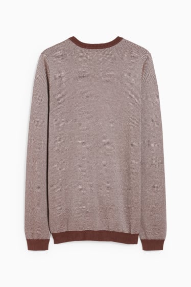 Men - CLOCKHOUSE - jumper - brown / cremewhite