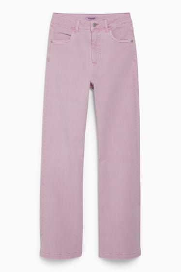 Mujer - CLOCKHOUSE - wide leg jeans - high waist - violeta claro