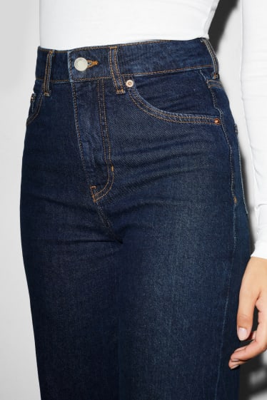 Damen - CLOCKHOUSE - Wide Leg Jeans - High Waist - recycelt - dunkeljeansblau