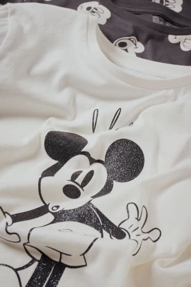 Nen/a - Paquet de 2 - Mickey Mouse - pijama - 4 peces - blanc/negre