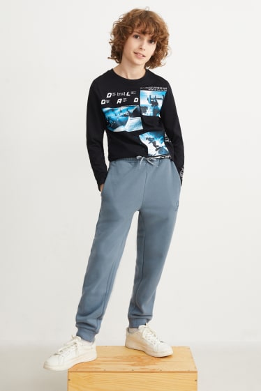 Kinderen: jongens - Set van 2 - joggingbroek - bruin / groen