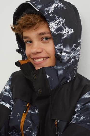 Kinderen - Ski-jas met capuchon  - zwart