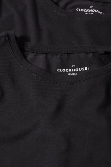Adolescenți și tineri - CLOCKHOUSE - Recover™ - multipack 2 buc. - tricou cu mânecă lungă - negru