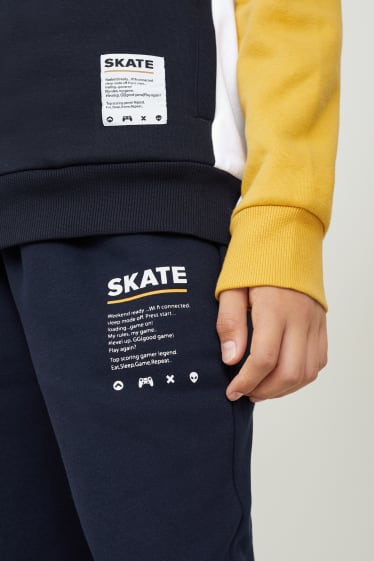 Enfants - Ensemble - sweat à capuche et pantalon de jogging - deux pièces - jaune