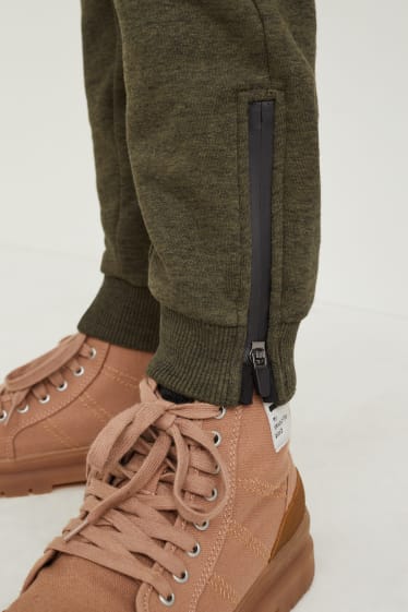 Kinder Buben - Jogginghose - grün-melange