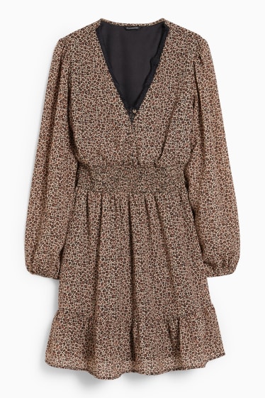 Femmes - CLOCKHOUSE - robe - à motif - noir / beige