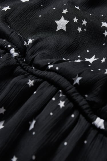 Women - CLOCKHOUSE - chiffon dress - patterned - black