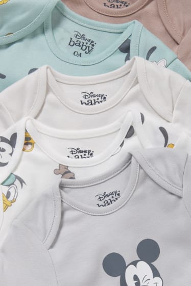 Unisexe - Lot de 5 - Disney - bodys pour bébé - blanc / beige