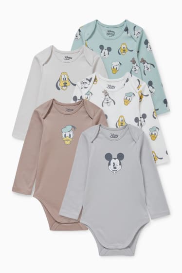 Unisexe - Lot de 5 - Disney - bodys pour bébé - blanc / beige