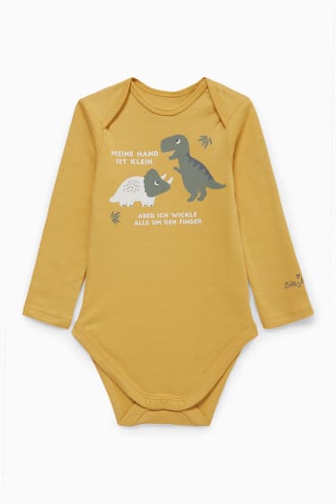 Unisex - Dino - Baby-Body - gelb