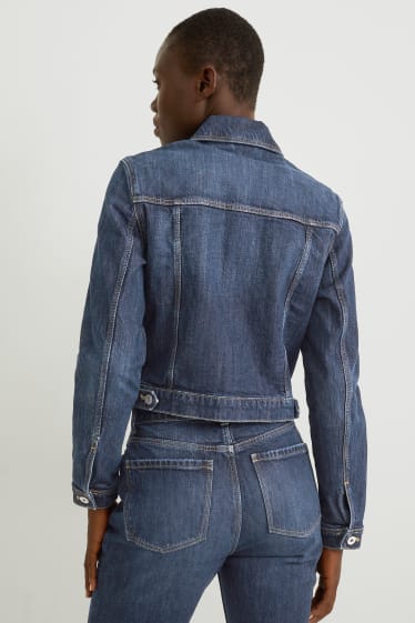 Women - Denim jacket - LYCRA® - denim-dark blue