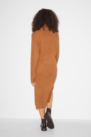 Donna - CLOCKHOUSE - vestito in maglia - havana