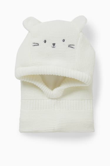 Baby: meisjes - Babybivakmuts - crème wit