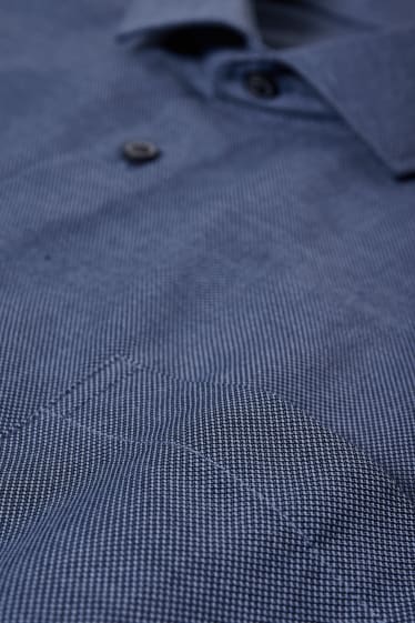 Heren - Overhemd - regular fit - cutaway - gemakkelijk te strijken - donkerblauw