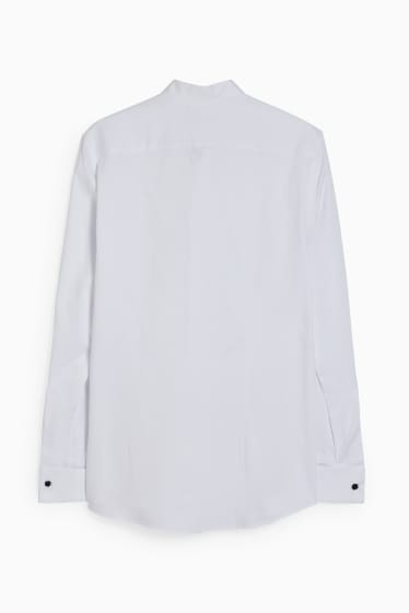 Men - Tuxedo shirt - slim fit - wing collar - easy-iron - white