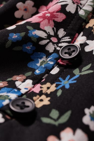 Dames - CLOCKHOUSE - jurk - gebloemd - zwart