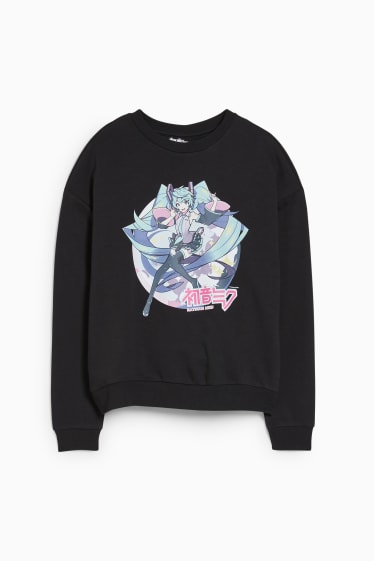 Teens & young adults - CLOCKHOUSE - sweatshirt - Hatsune Miku - black