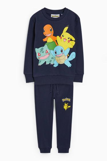 Bambini - Pokémon - set - felpa e pantaloni sportivi - 2 pezzi - blu scuro
