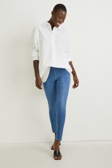 Femei - Jegging jeans - talie înaltă - 4 Way Stretch - denim-albastru