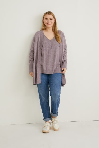 Femmes - Pullover - rose pâle-chiné