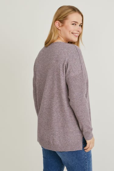 Femmes - Pullover - rose pâle-chiné