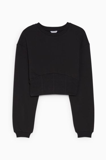 Dona - Dessuadora crop - negre