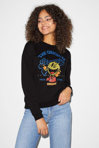 Women - CLOCKHOUSE - sweatshirt - Pac-Man - black