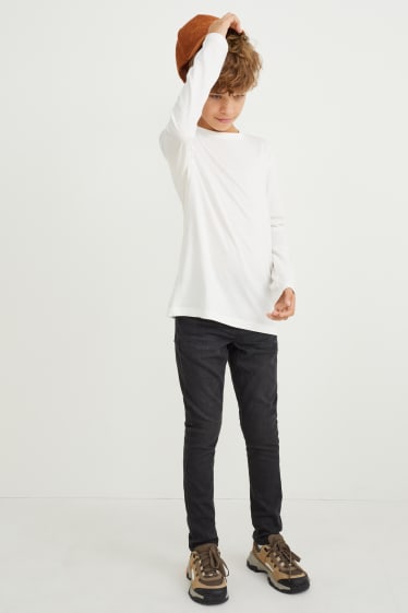 Děti - chlapci - Regular jeans - genderově neutrální - LYCRA® - džíny - tmavošedé