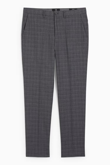 Men - Mix-and-match suit trousers - slim fit - LYCRA® - check - dark gray
