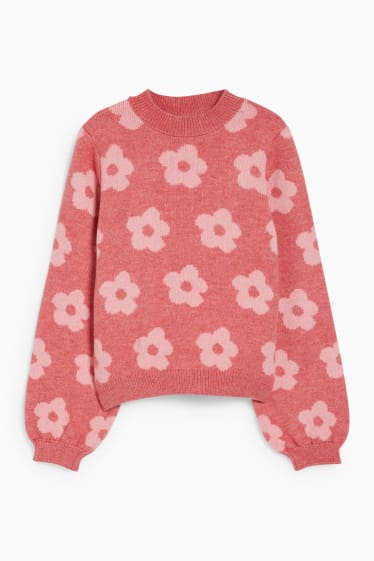 Femmes - CLOCKHOUSE - pullover - à fleurs - rose