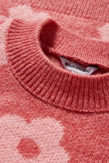 Femmes - CLOCKHOUSE - pullover - à fleurs - rose