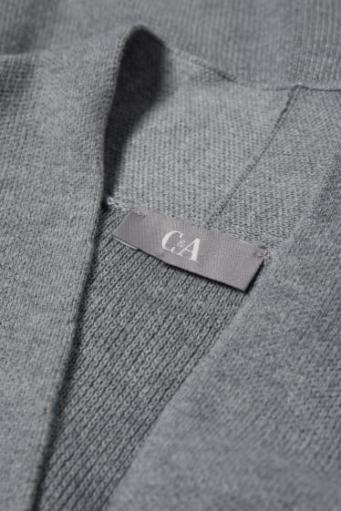 Donna - Cardigan smanicato lavorato a maglia  - grigio chiaro melange