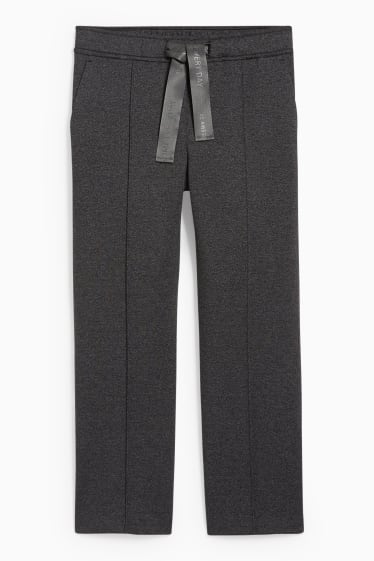 Femmes - Pantalon en jersey - wide leg - gris foncé