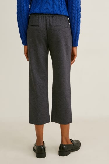 Femmes - Pantalon en jersey - wide leg - gris foncé