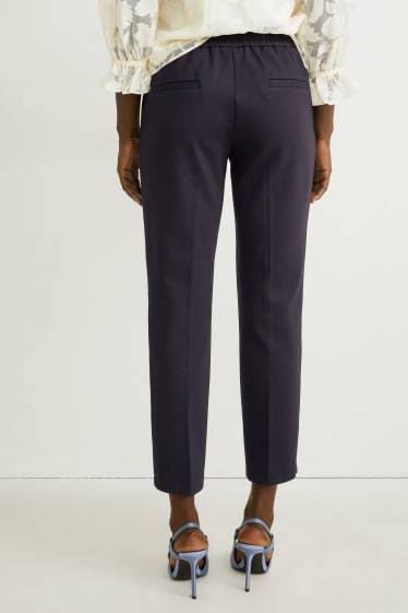 Mujer - Pantalón de punto - slim fit - azul oscuro