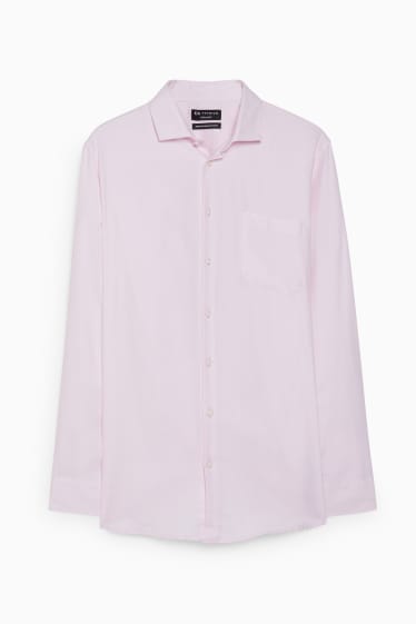 Hombre - Camisa de oficina - regular fit - cutaway - de planchado fácil - rosa