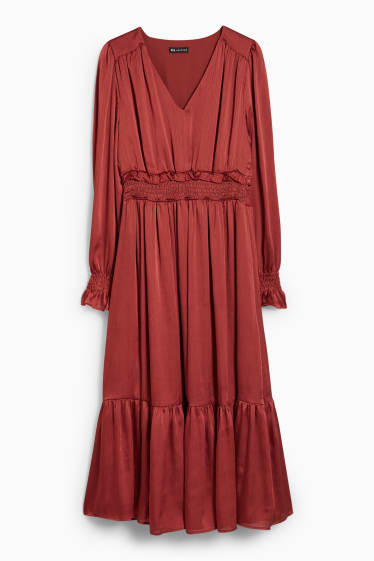 Women - Dress - dark red