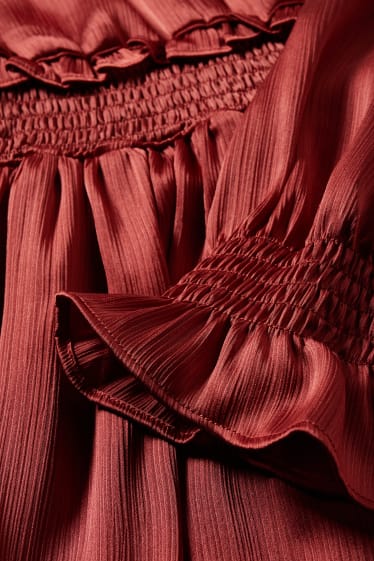 Donna - Vestito - rosso scuro