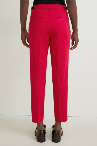 Dames - Pantalon - mid waist - slim fit - rood